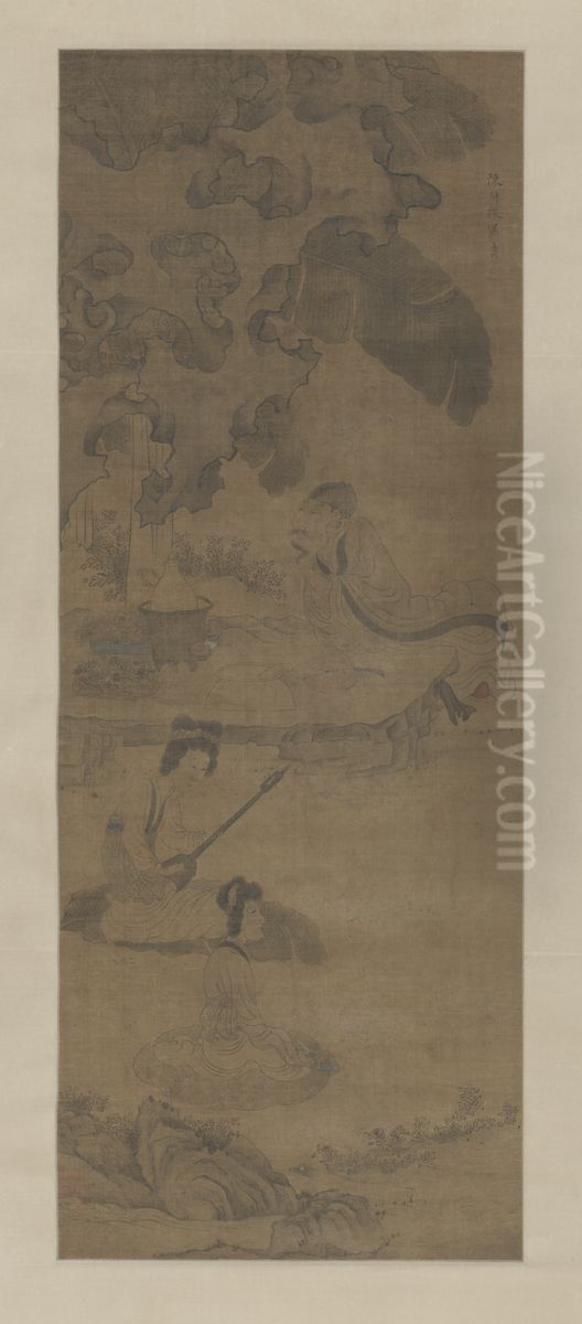 <<chen hong shou dan chang zhou>> Oil Painting by Chen Hongshou