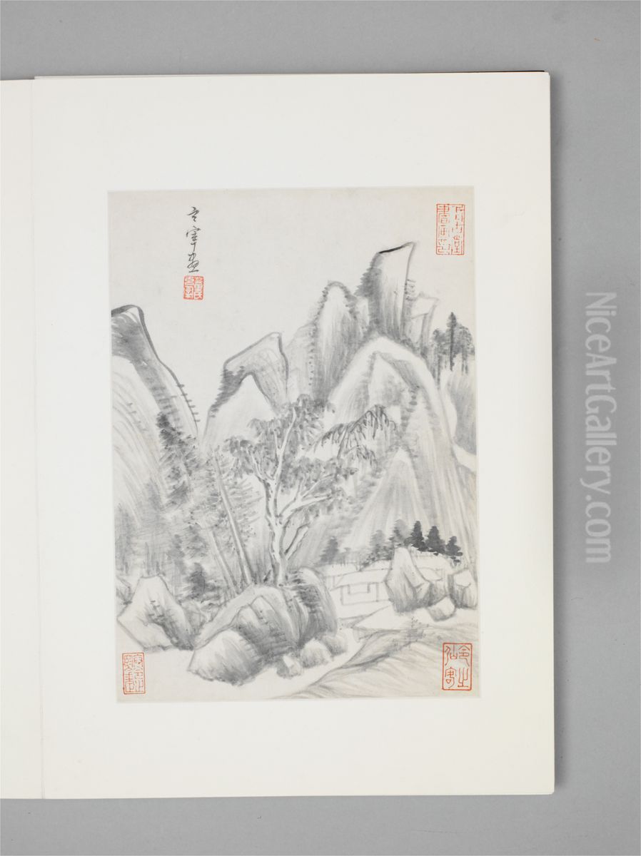 <<dong qi chang shan shui tu ce>> Oil Painting by Dong Qichang