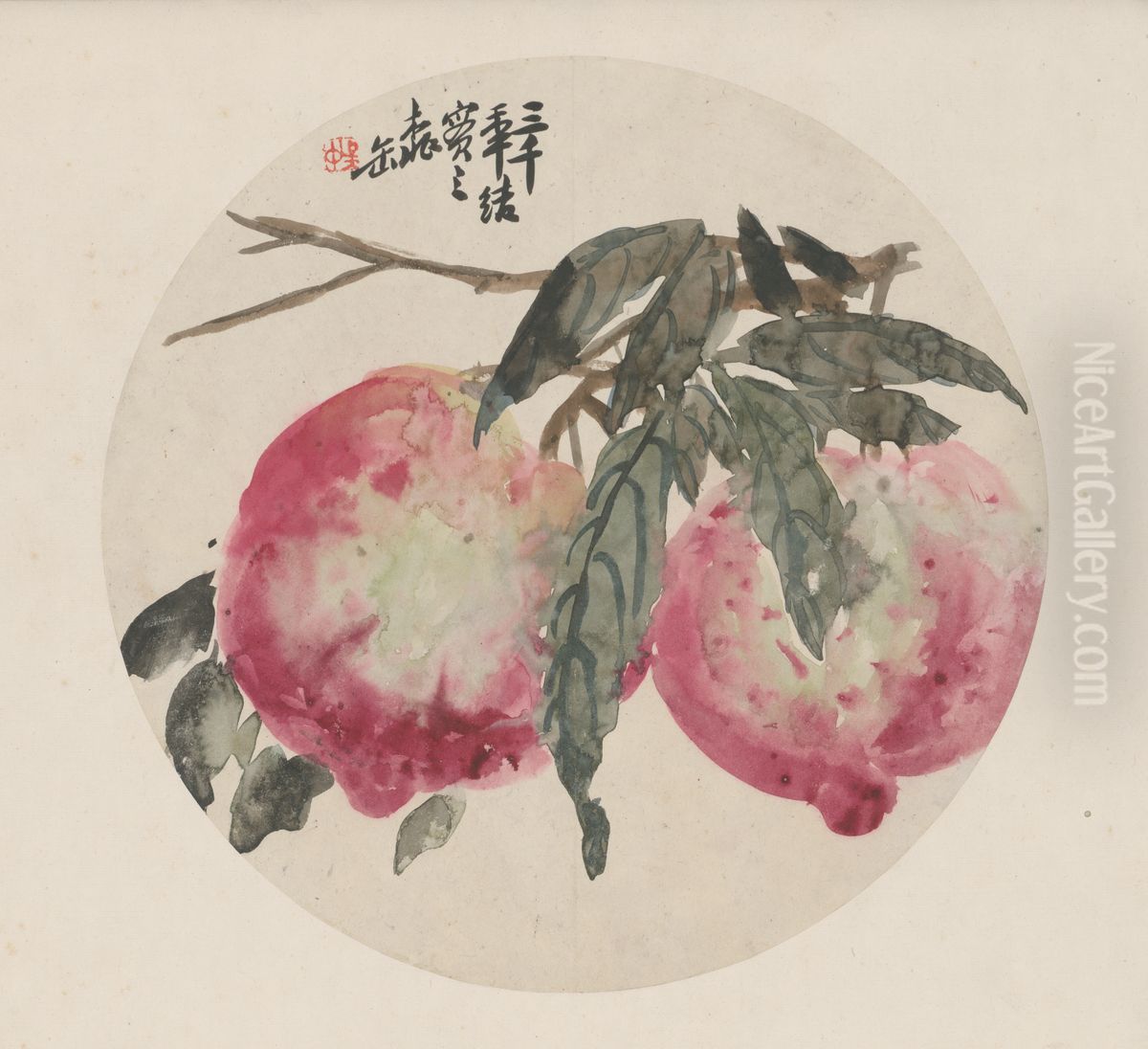 <<wu jun qing hua hui ce>> Oil Painting by Wu Chang-shuo