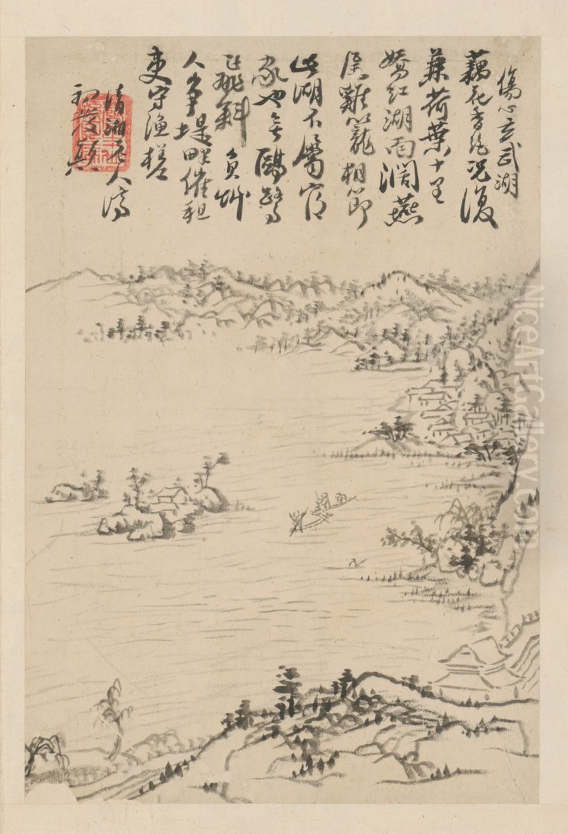 <<yuan ji jin ling shi jing tu ce>> Oil Painting by Shitao Daoji