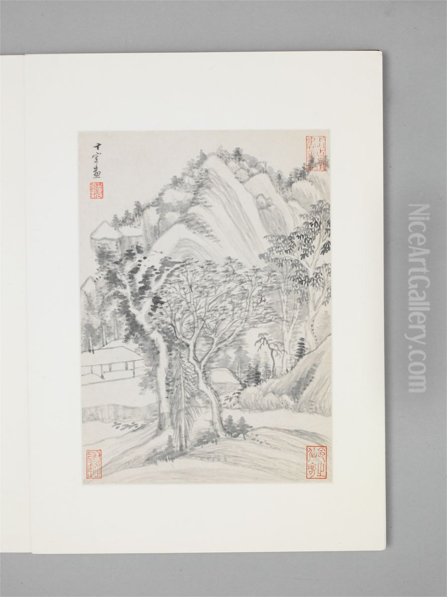 <<dong qi chang shan shui tu ce>> Oil Painting by Dong Qichang