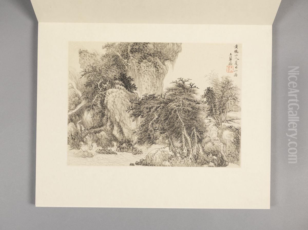 <<wang hui fang gu shan shui ce>> Oil Painting by Wang Hui