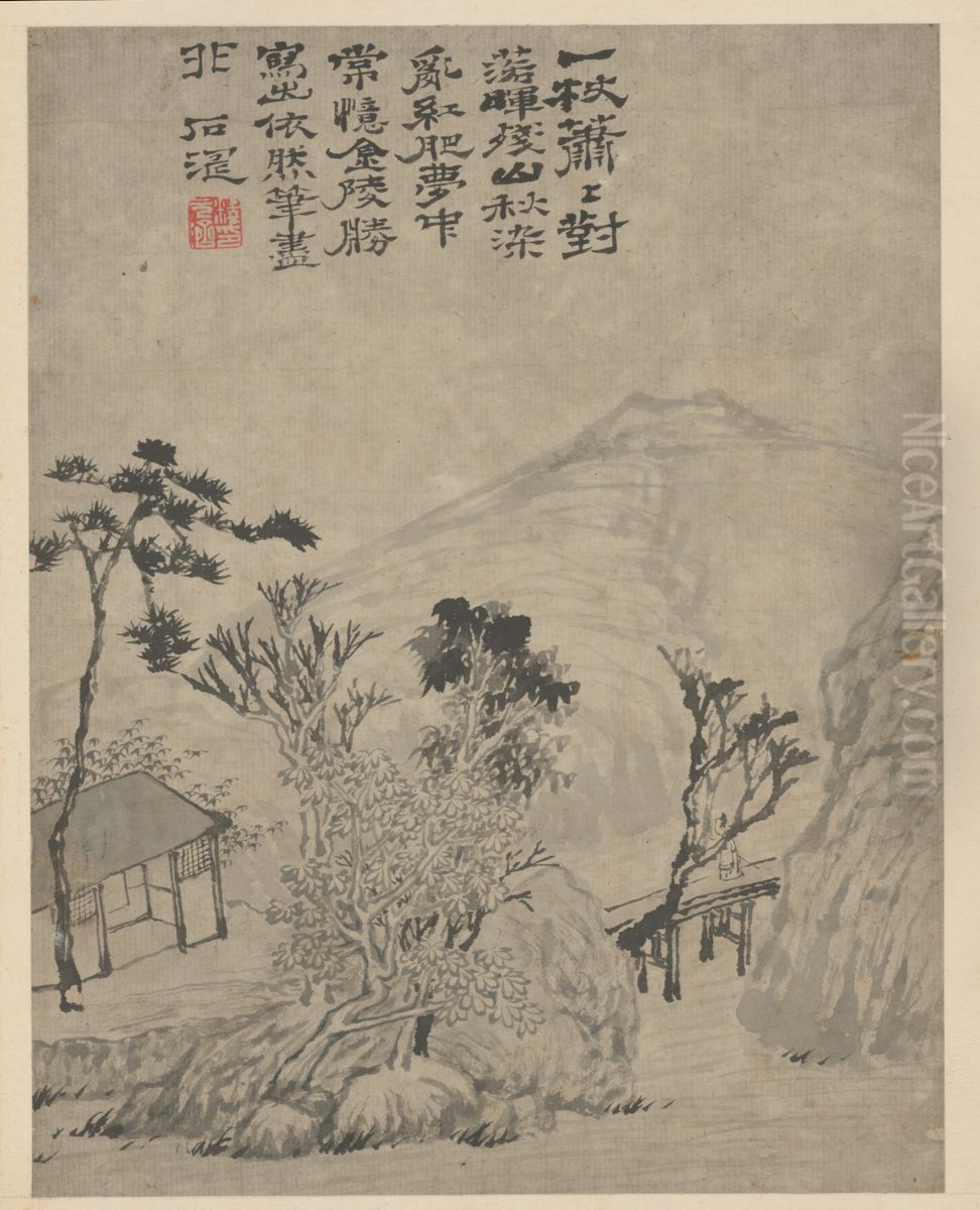 <<yuan ji za hua tu ce>> Oil Painting by Shitao Daoji