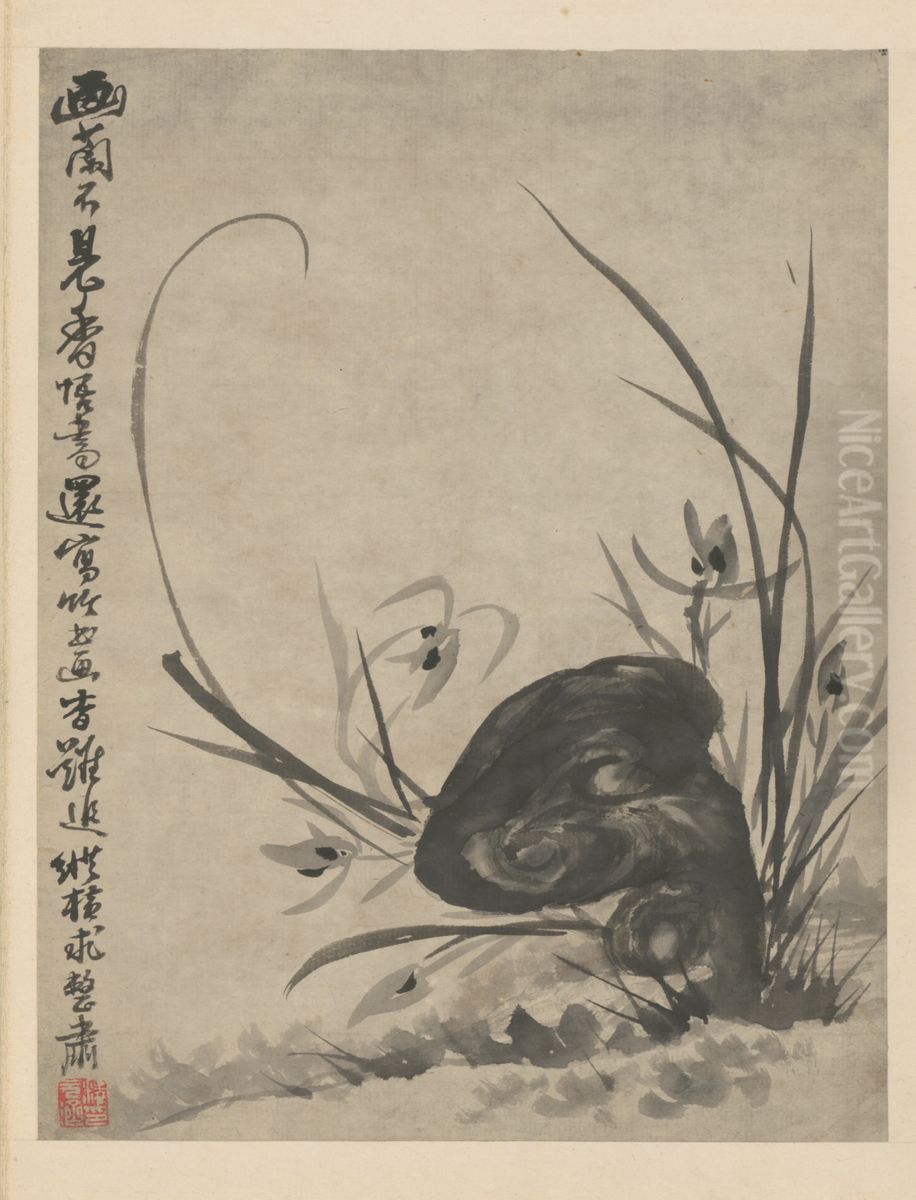 <<yuan ji za hua tu ce>> Oil Painting by Shitao Daoji