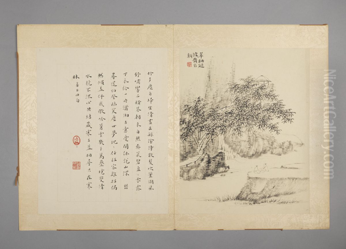 <<hua nie shan shui tu ce>> Oil Painting by Hua Yan