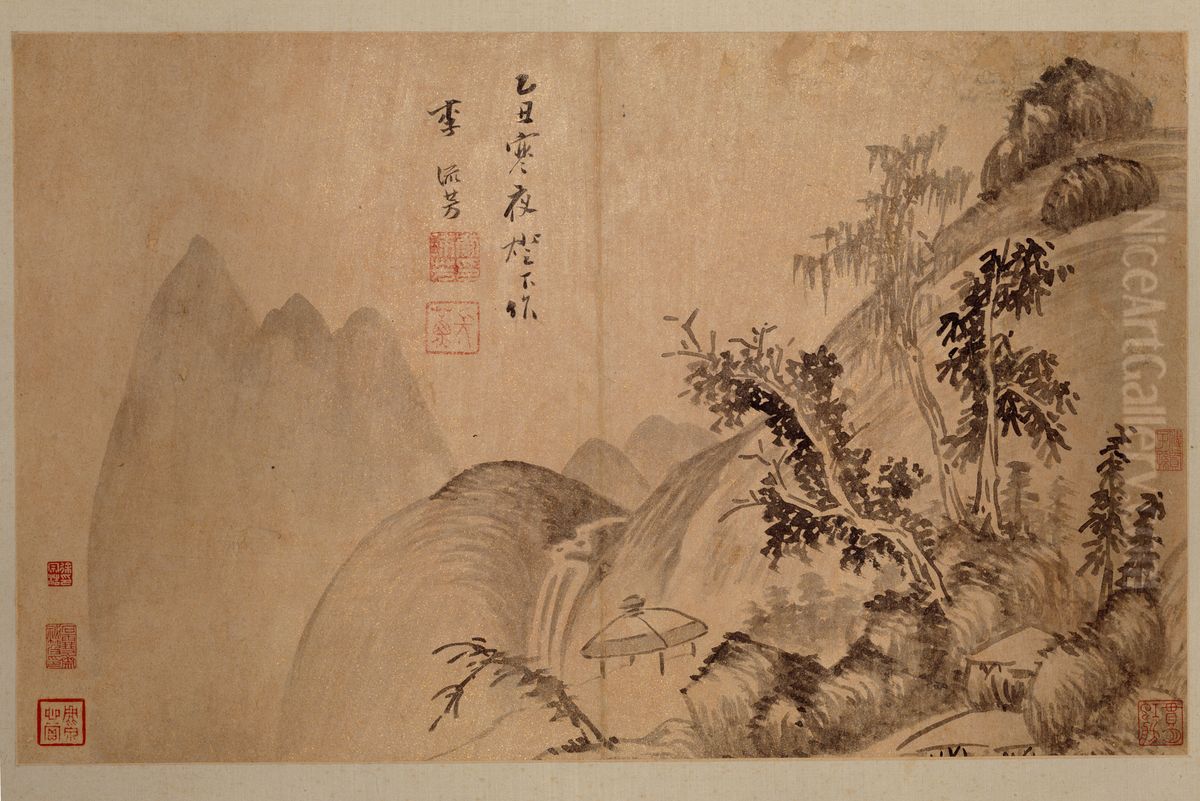 <<li liu fang shan shui tu ce>> Oil Painting by Li Liufang