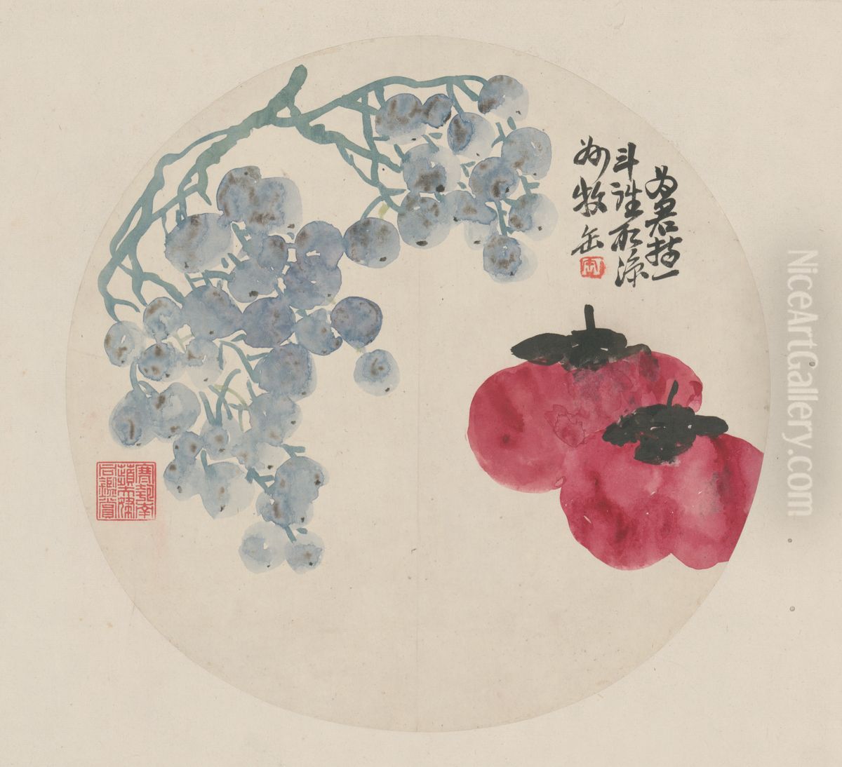 <<wu jun qing hua hui ce>> Oil Painting by Wu Chang-shuo