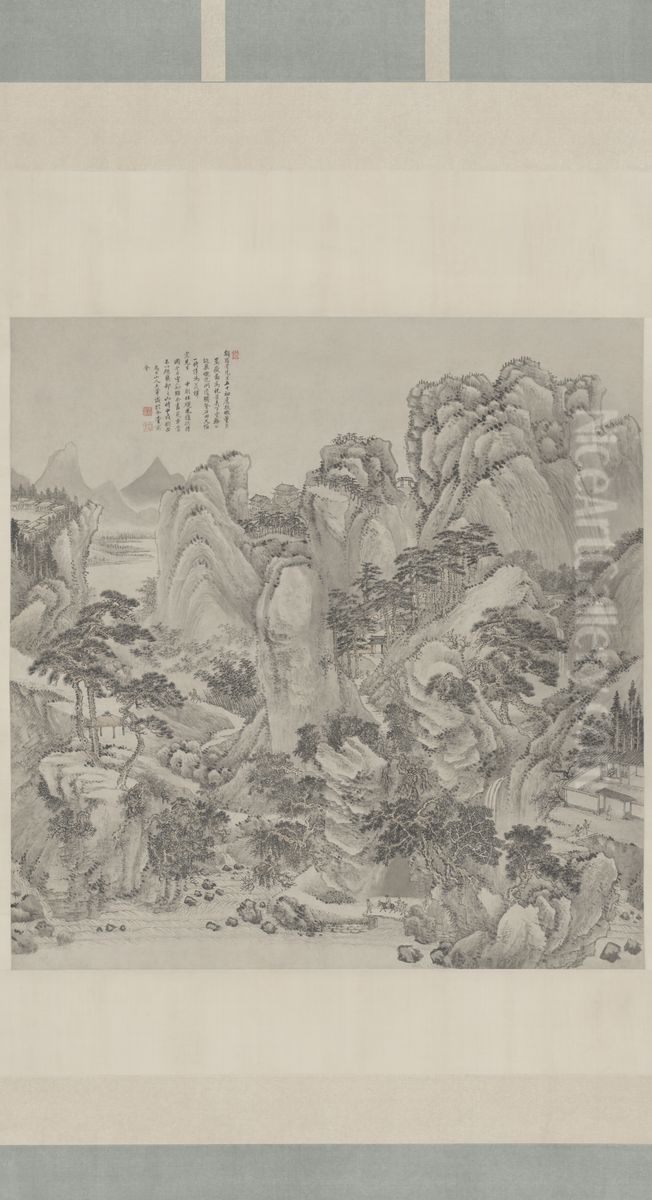 <<wang hui fang dong ju song yue tu zhou>> Oil Painting by Wang Hui