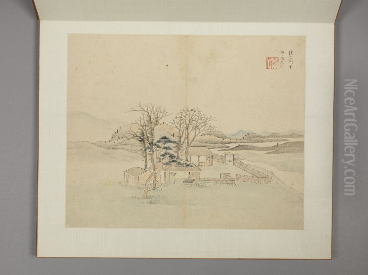 <<chen hao shan shui ce>> Oil Painting by Shen Hao