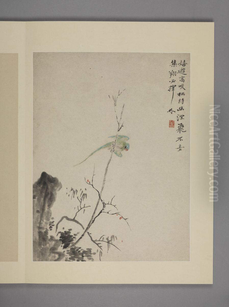 <<hua nie hua niao tu ce>> Oil Painting by Hua Yan