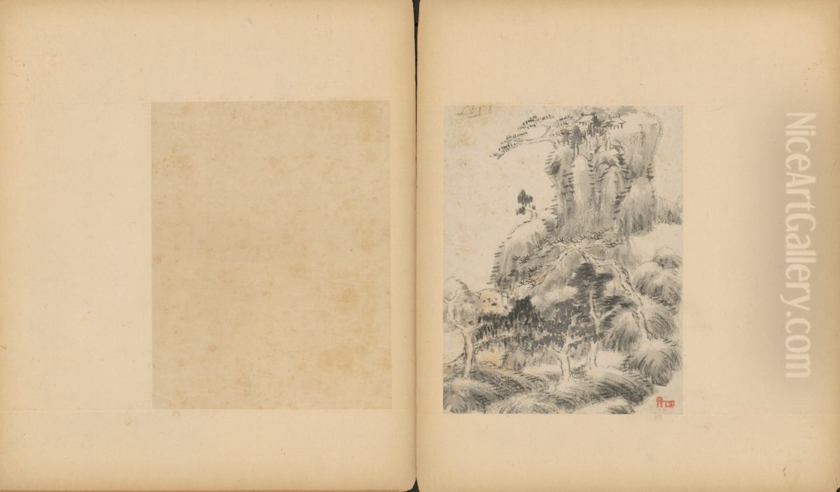 <<zhu da za hua ce>> Oil Painting by Bada Shanren