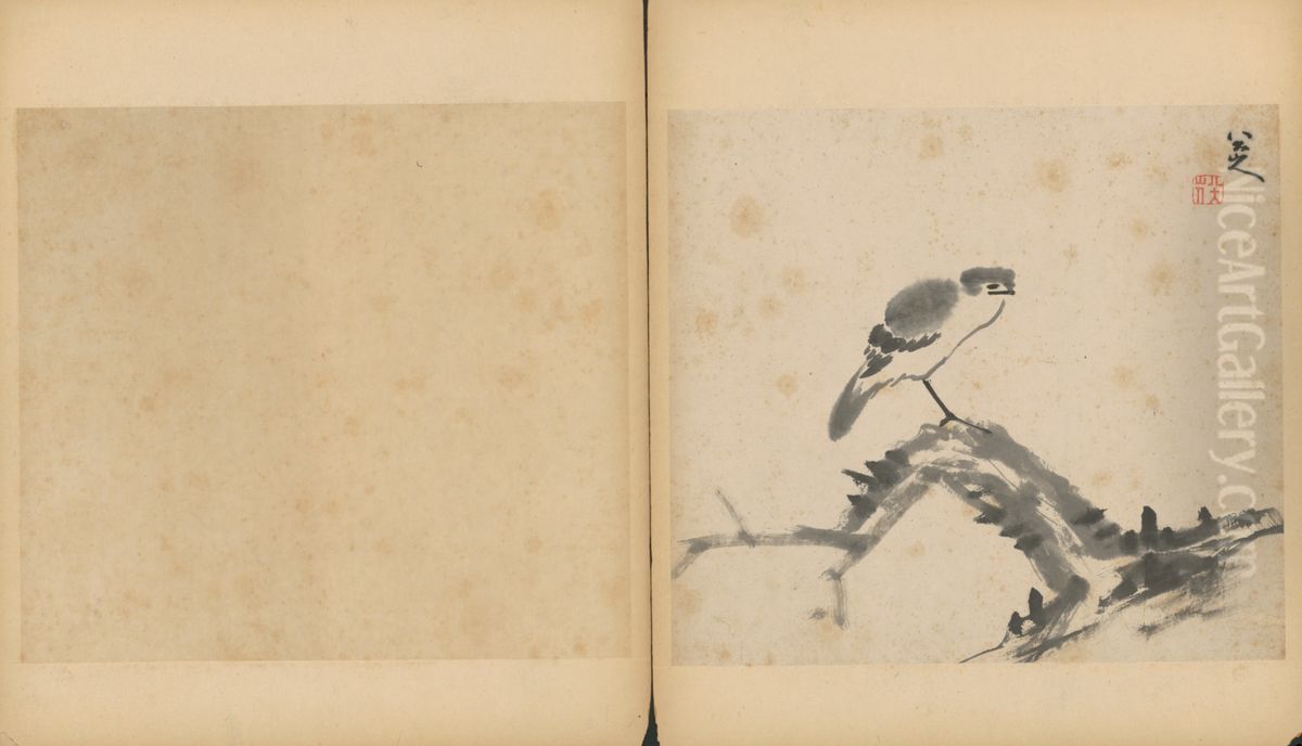 <<zhu da za hua ce>> Oil Painting by Bada Shanren