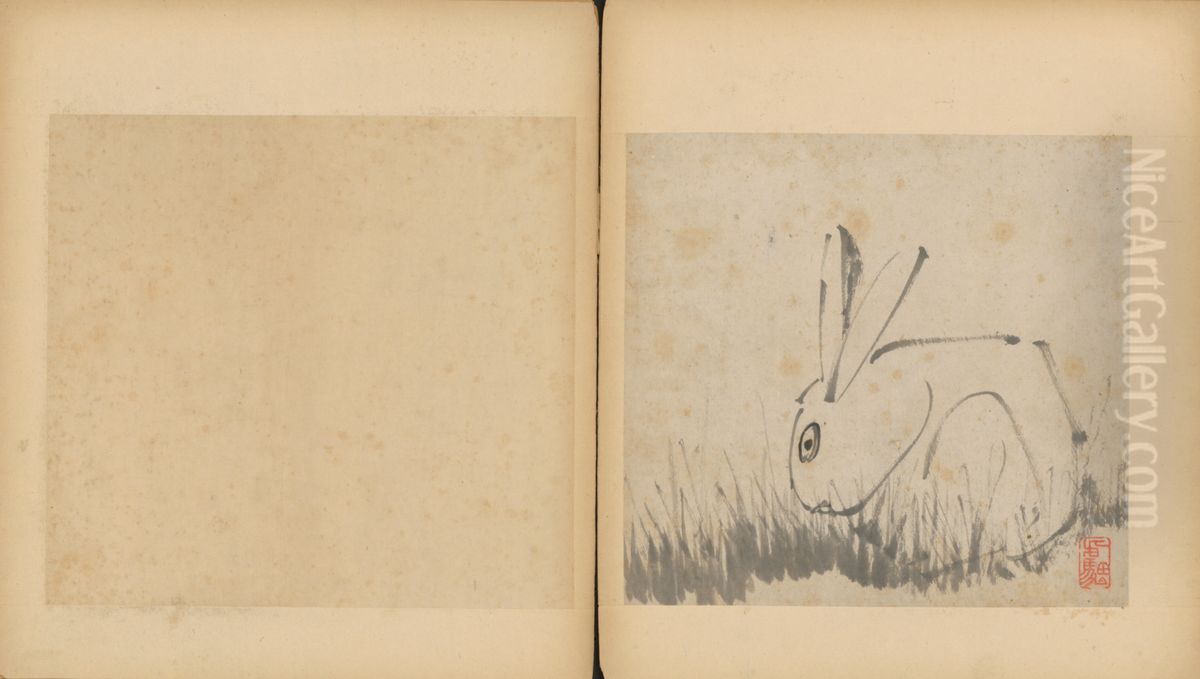 <<zhu da za hua ce>> Oil Painting by Bada Shanren