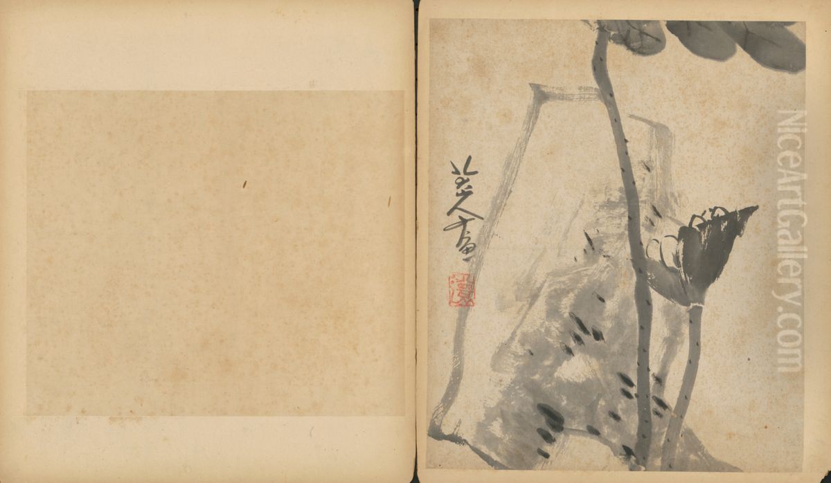 <<zhu da za hua ce>> Oil Painting by Bada Shanren