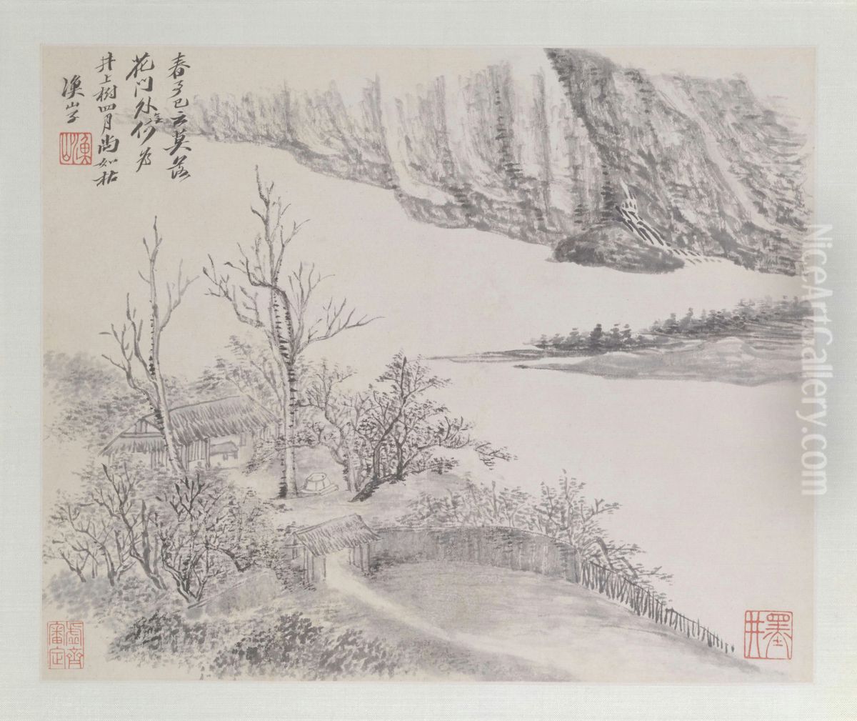 <<wu li shan shui tu ce>> Oil Painting by Wu Li