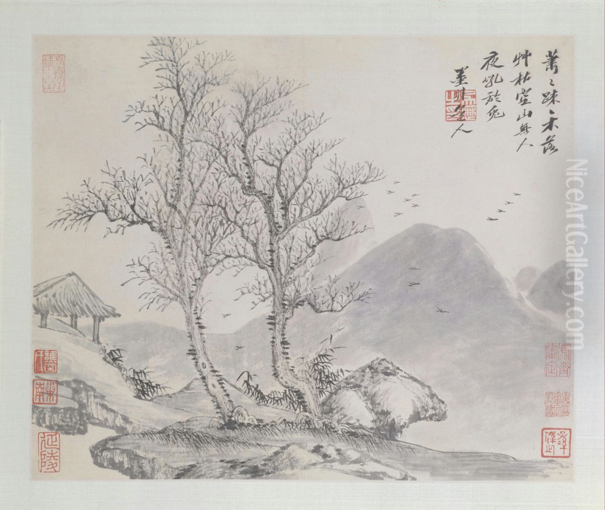 <<wu li shan shui tu ce>> Oil Painting by Wu Li