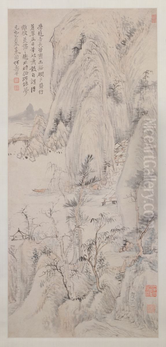 <<yun shou ping ceng luan you xi zhou>> Oil Painting by Yun Shouping