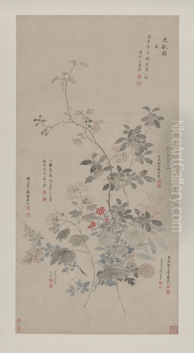 <<jiu qiu tu>> Oil Painting by Gu Fang