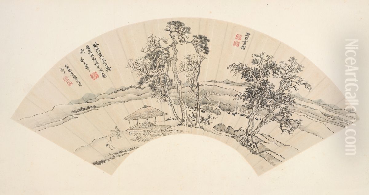 <<wang hui, gu fang, yang jin he hua shan shui shan>> Oil Painting by Wang Hui