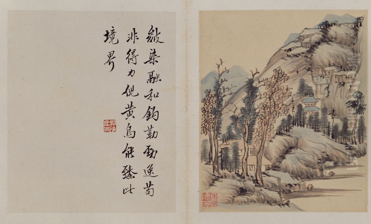 <<li liu fang shan shui ce>> Oil Painting by Li Liufang