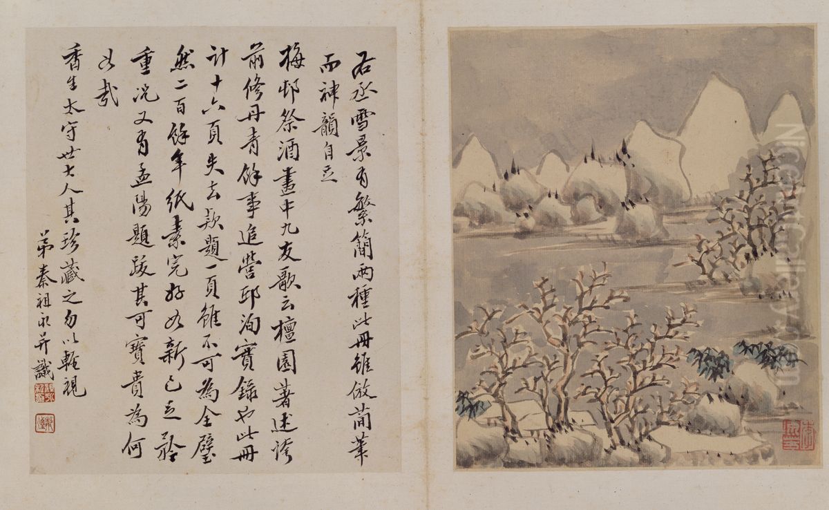 <<li liu fang shan shui ce>> Oil Painting by Li Liufang