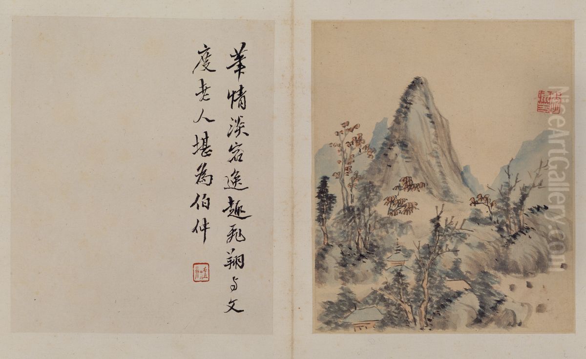 <<li liu fang shan shui ce>> Oil Painting by Li Liufang