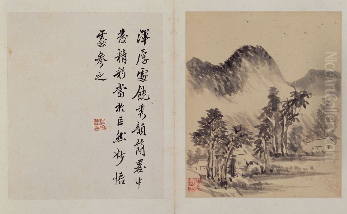 <<li liu fang shan shui ce>> Oil Painting by Li Liufang