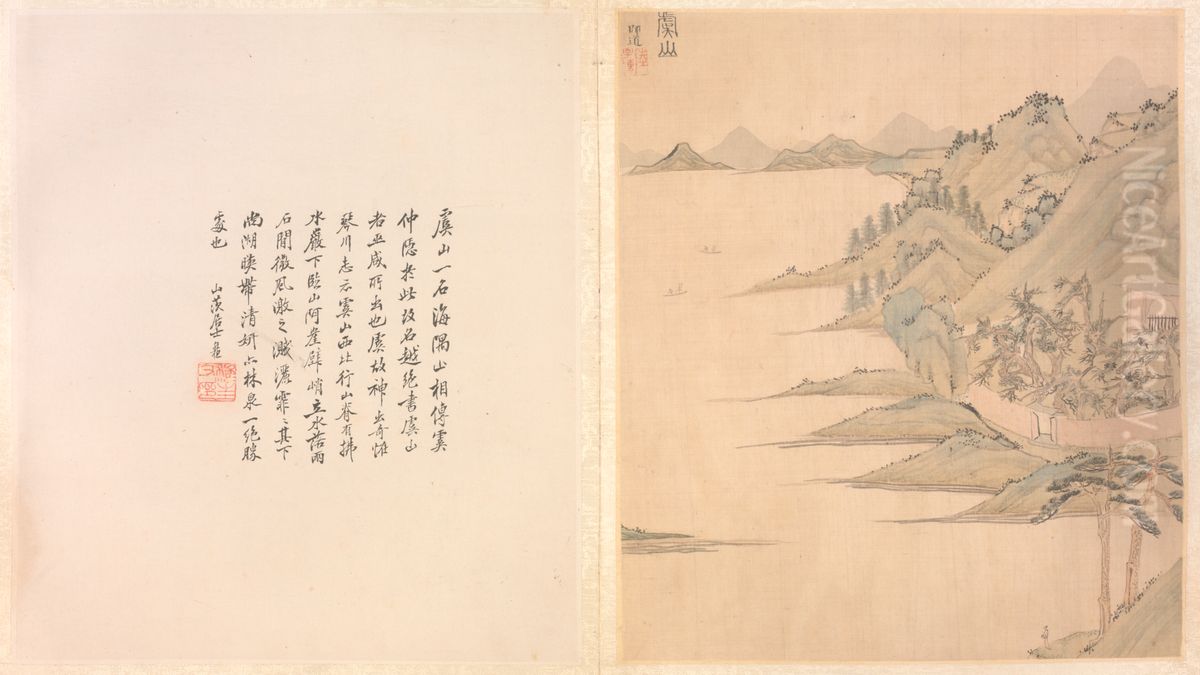 <<lu shi dao yu shan tu ye>> Oil Painting by Lu Shi Tao