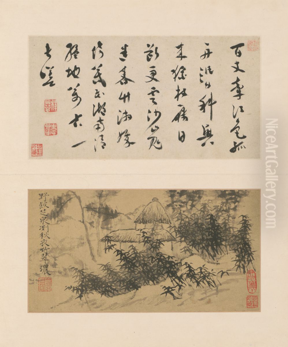 <<yuan ji shan shui tu ce>> Oil Painting by Shitao Daoji