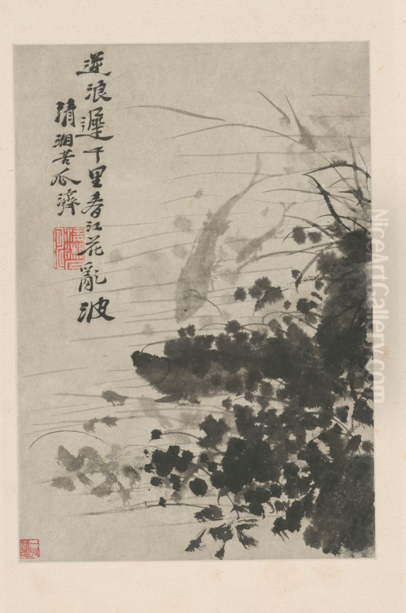 <<yuan ji hua hui tu ce>> Oil Painting by Shitao Daoji