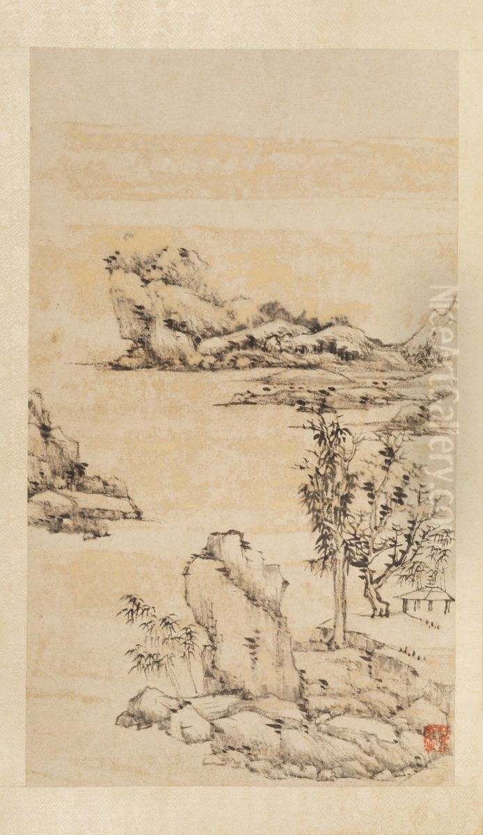 <<wang yuan qi shan shui ce>> Oil Painting by Wang Yuanqi