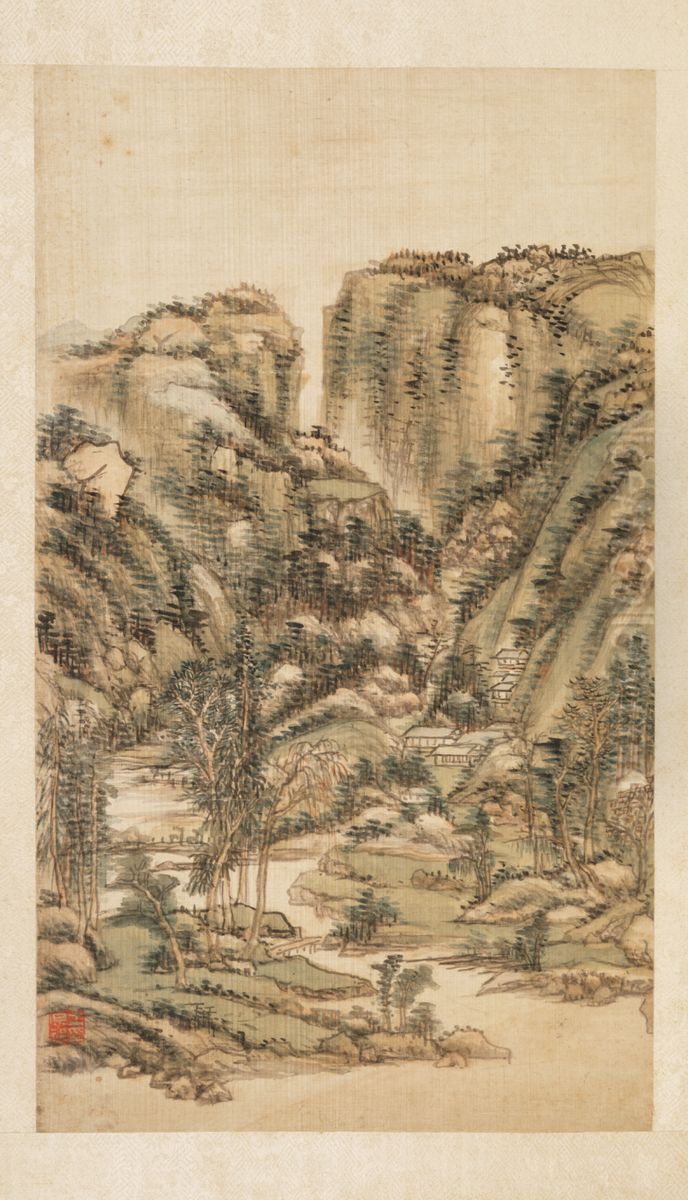 <<wang yuan qi shan shui ce>> Oil Painting by Wang Yuanqi