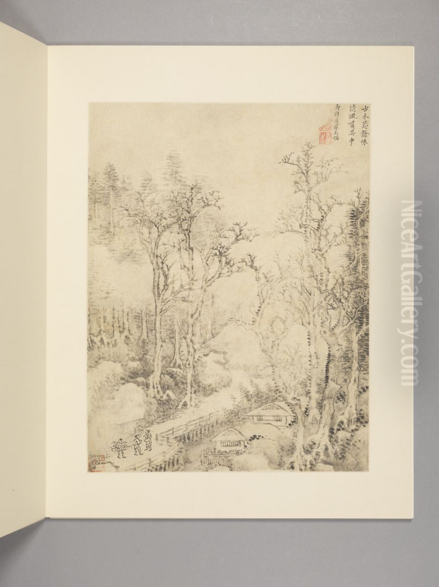 <<wang hui fang gu shan shui ce>> Oil Painting by Wang Hui