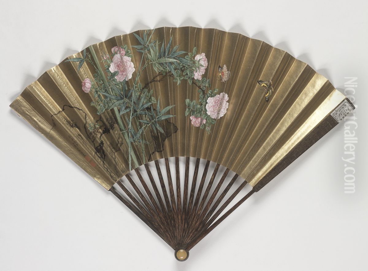 <<jiang ting xi hua mei shou wan nian yin zhen shu shi cheng shan>> Oil Painting by Jiang Tingxi