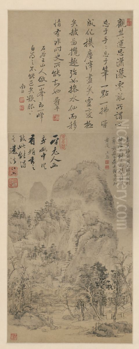 <<wang hui shan shui zhou>> Oil Painting by Wang Hui