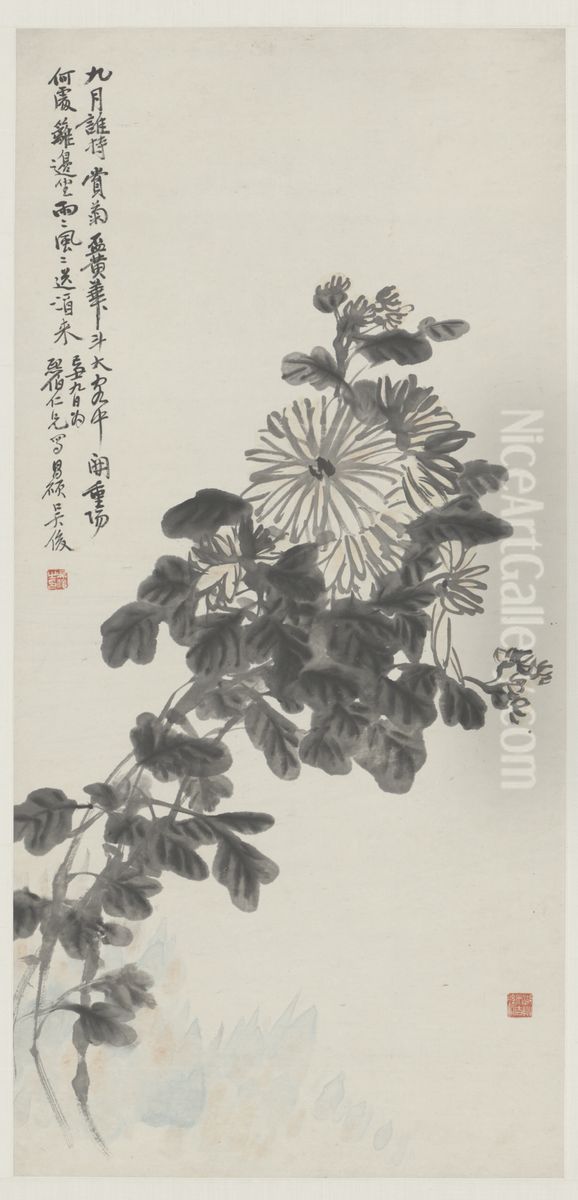 <<wu jun qing ju hua zhou>> Oil Painting by Wu Chang-shuo