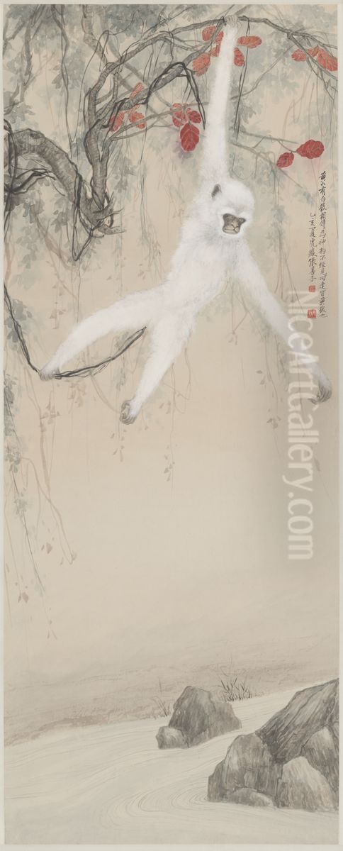 <<zhang ze bai yuan zhou>> Oil Painting by Chang Shan-tse