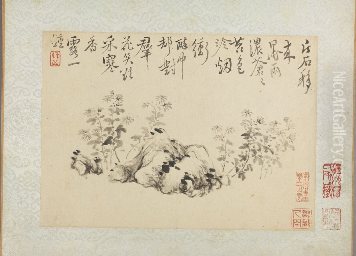 <<hua nie shan shui ce>> Oil Painting by Hua Yan