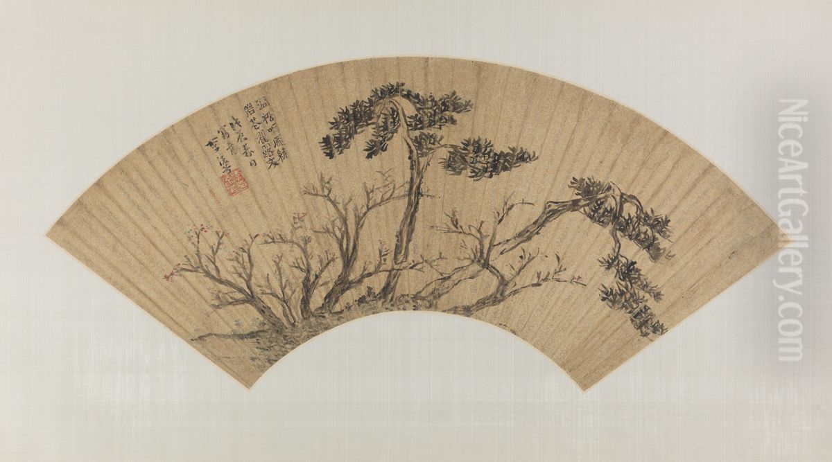 <<li liu fang hua song shan mian>> Oil Painting by Li Liufang