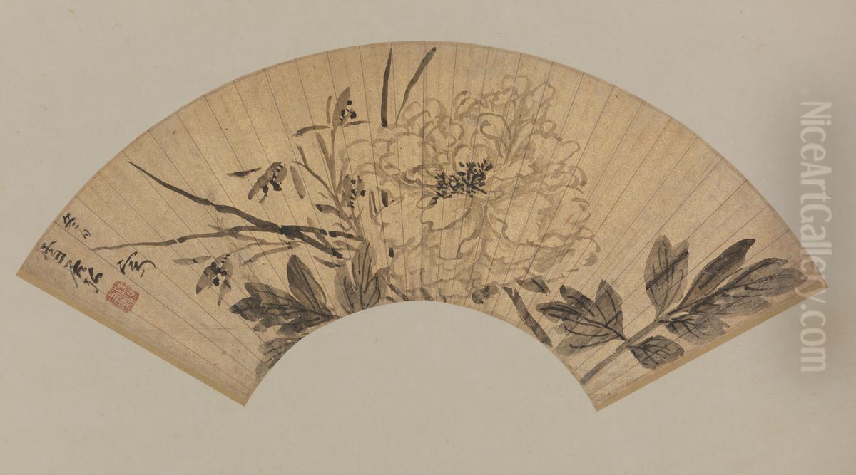 <<sun ke hong mu dan shan ye>> Oil Painting by Sun Kehong