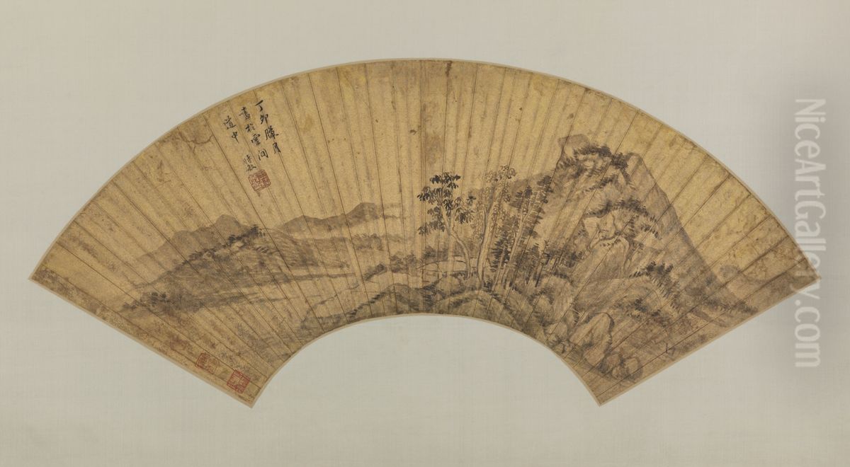 <<wang shi min shan shui shan>> Oil Painting by Wang Shimin