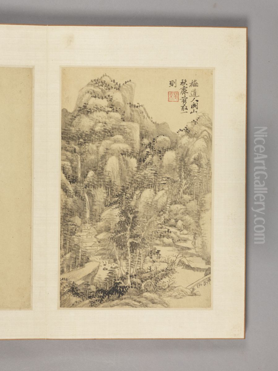 <<wang yuan qi shan shui ce>> Oil Painting by Wang Yuanqi