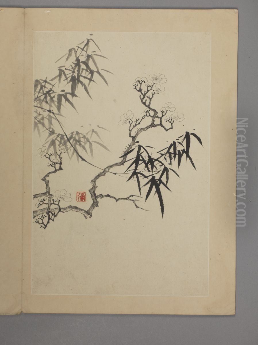 <<shao mi shan shui hua hui ce>> Oil Painting by Shao Mi