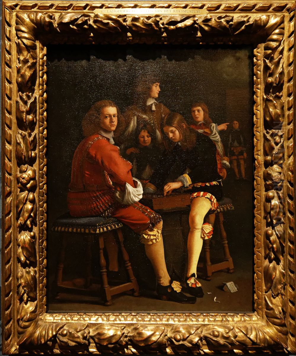 The Draughts Players Oil Painting by Michiel Sweerts