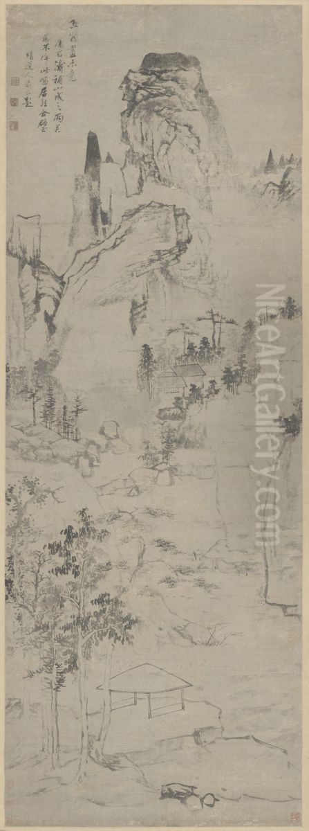 <<cha shi biao, yuan ji he hua shan shui tu zhou>> Oil Painting by Shitao Daoji