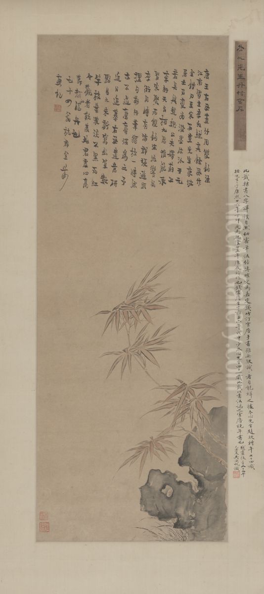 <<jin nong dan zhu xuan shi tu zhou>> Oil Painting by Jin Nong