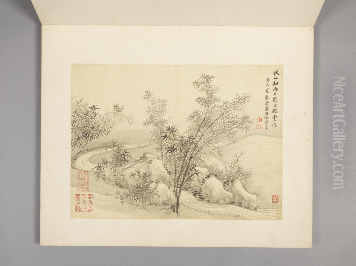 <<wang hui shan shui zhu shi ce>> Oil Painting by Wang Hui