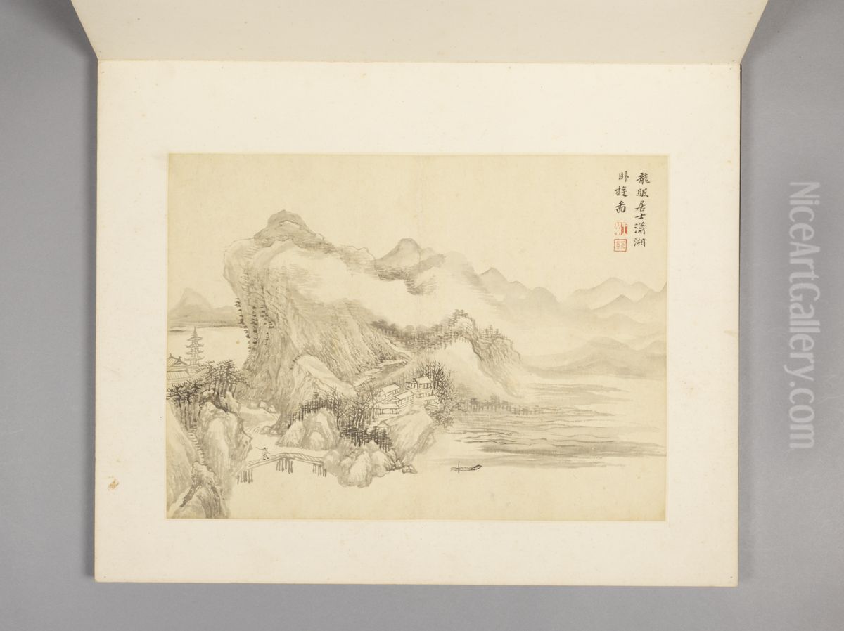 <<wang hui shan shui zhu shi ce>> Oil Painting by Wang Hui
