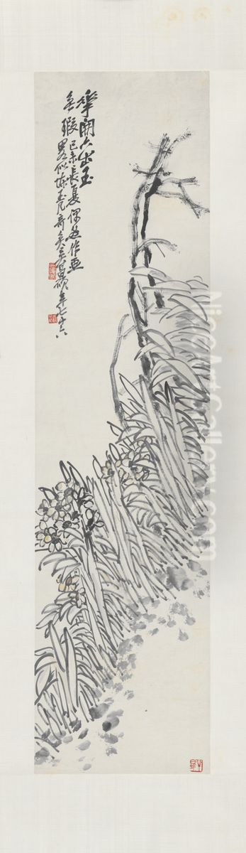 <<wu jun qing shui xian zhou>> Oil Painting by Wu Chang-shuo