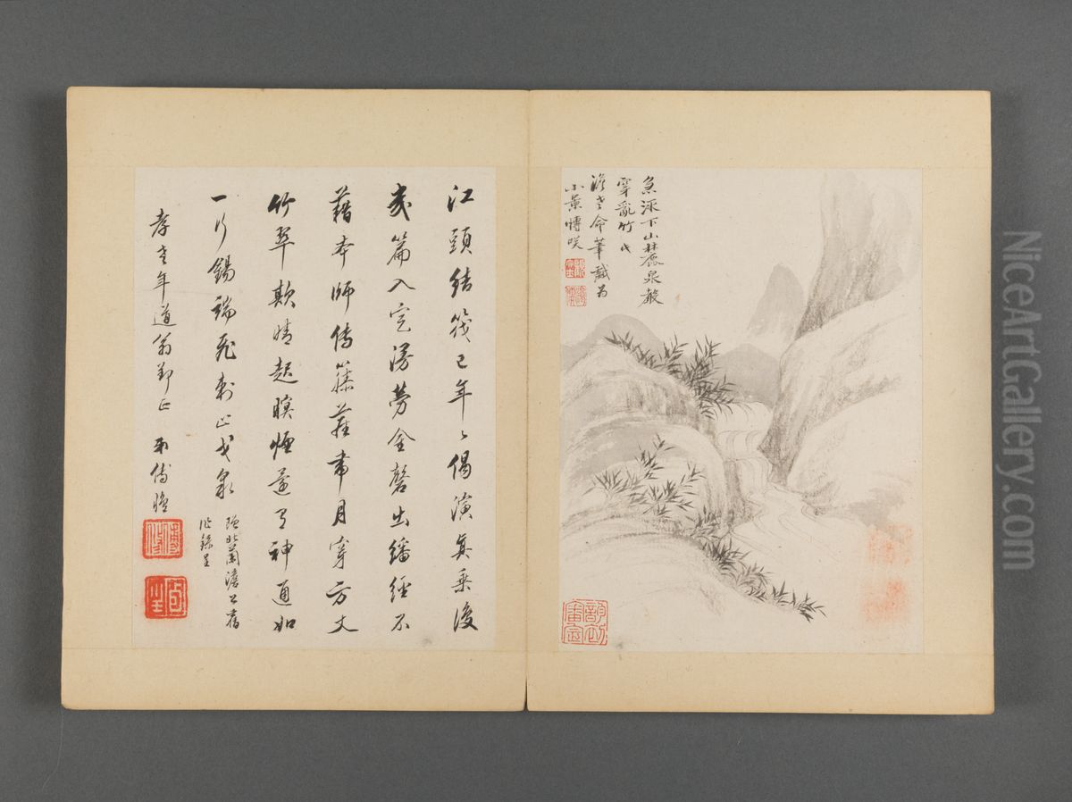 <<zhu da za hua ce>> Oil Painting by Bada Shanren